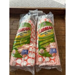 Libman Wonder Mop Refill 2 Pack Machine Washable Microfiber Mop Heads 2001